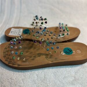 Studded Transparent Sandals